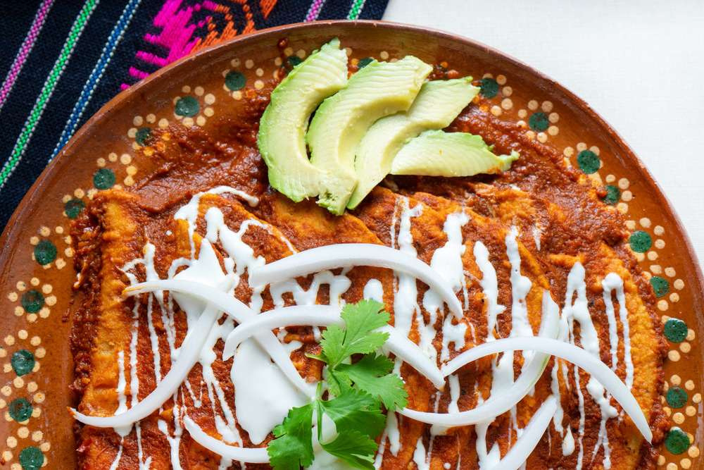 ENCHILADA, RICE AND BEANS