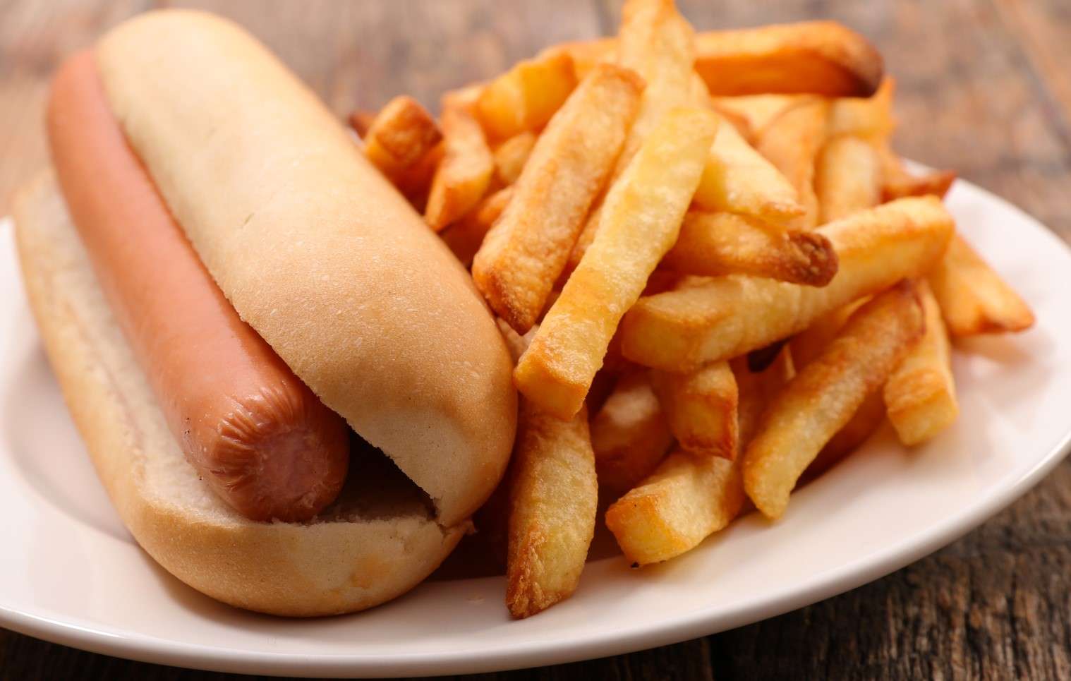 Hot Dog with Fries