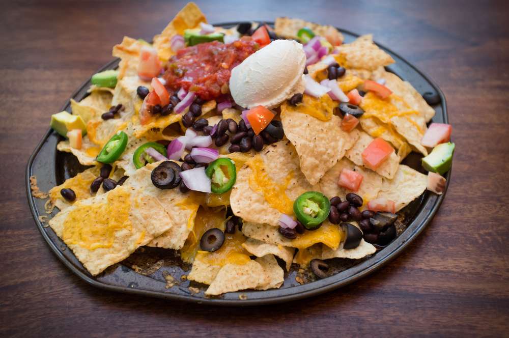 NACHOS WITH BEEF AND BEANS